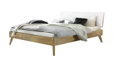 Produktbild von HASENA Trento Bett Pesaro 25 Eiche bianco Kopfteil weiß 180x200