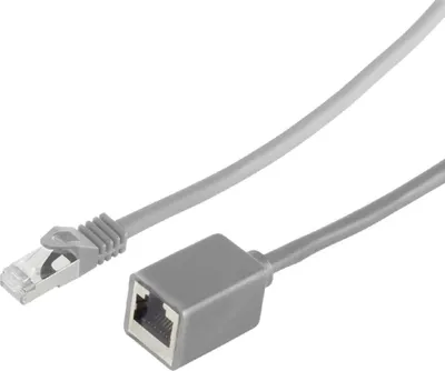 Zdjęcie produktu dla Przedłużacz kabla krosowego RJ45 S/FTP, szary, 10 m