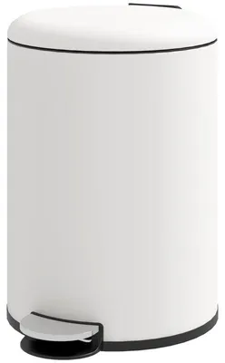 Zdjęcie produktu dla Pojemnik na śmieci 20 litrów z miękkim domykaniem pokrywy - biały | Kolor: biały | Wymiary: 30x36x44,5 cm