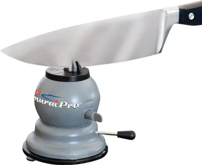 Produktbild von Samurai Pro manueller Messerschärfer | kompakter Messerschleifer | Allesschärfer - Glattschliff, Wellenschliff und Scherenschliff | Scherenschleifer