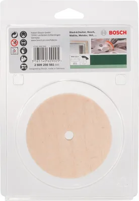 Produktbild von Bosch Polierfilzscheibe für Bohrmaschinen Ø 85 x 15 x 10 mm 2609256561