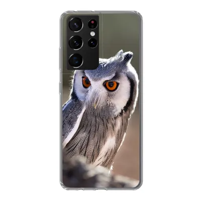 Produktbild von MuchoWow® Handyhülle Schutzhülle Hülle für Samsung Galaxy S21 Ultra Eule - Makro - Tier Silikon Softcase Handy Hülle - Mobiltelefon