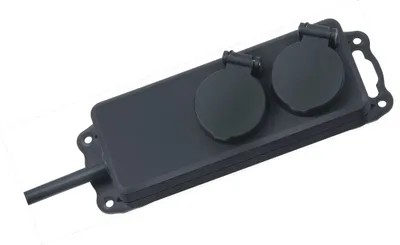 Image de Répartiteur de prises IP44 double H07RN-F 3G1,5 noir