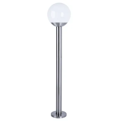 Image de Eglo 97249 NISIA-C LED E27 Lampadaire d'extérieur 9W Ø200mm Acier inoxydable Blanc IP44