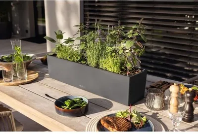 Obrázok produktu pre LECHUZA Balconera Color 80 ALL-IN-ONE kvetináč, bridlicovo sivý, 80 cm
