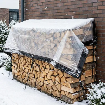 Produktbild von Peviasot 2x Transparente Plane mit Ösen wasserdichte Abdeckplane aus PE wetterfest und UV-beständig für Garten Balkon Terrasse Gewächshaus und Pavillon 2 × 2 m