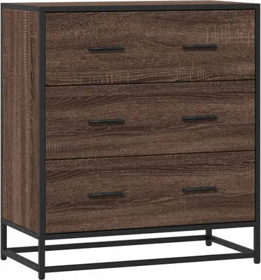 Produktbild von Sideboard Braun Eichen-Optik 68x35x76 cm Holzwerkstoff & Metall