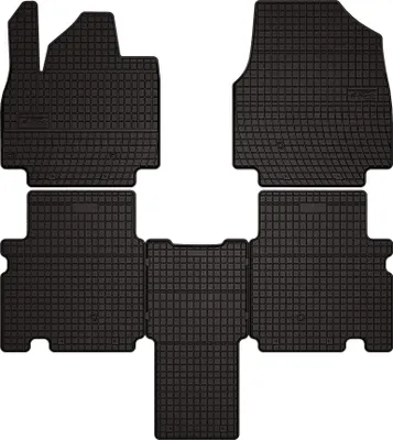 Image de Tapis de sol voiture en caoutchouc pour Kia EV9 (2023-, crossover) Noir, lot de 4 pièces, fixations
