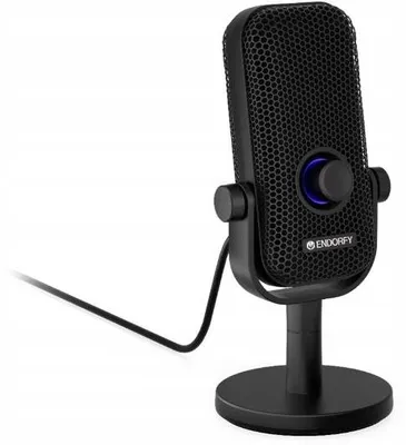 Produktbild von Solum Voice S USB-C-Mikrofon schwarz mit Popfilter und Kopfhörerausgang