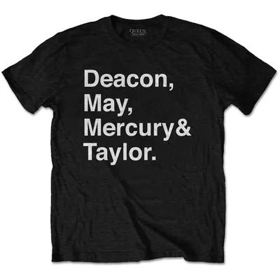 Produktbild von Queen Helvetica Band Black L T-Shirt