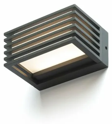 Image de CLAIRE 14 applique murale acrylique anthracite laiteux 230V LED 6W IP54 3000K