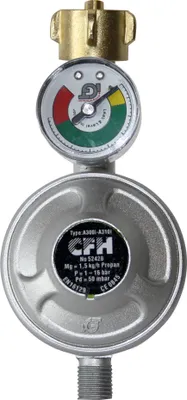 Produktbild von CFH Druckregler 1/4" mit Füllstandsanzeige für Campingkocher Gasgrill Heizstrahler