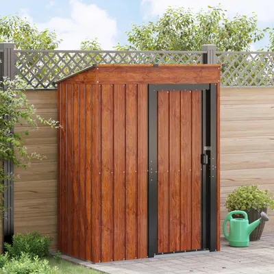 Produktbild von Möbel Gartenhütten Braun 137 x 81 x 180 cm Metall - Geräteschuppen &45477