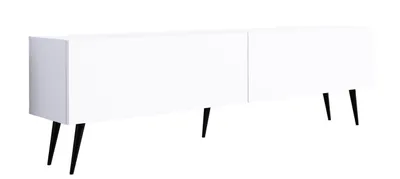 Obrázok produktu pre TV skrinka : biela matná, čierne nohy, 170 x 52 x 32 cm