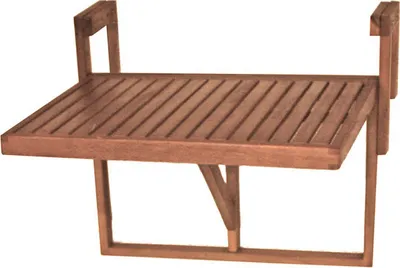 Produktbild von Balkon-Hängetisch GARDA-120 aus Eukalyptus, B/H/T: ca. 64/44-52/65 cm