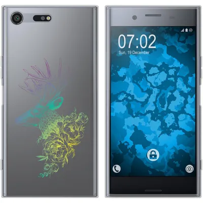 Produktbild von PhoneNatic Case kompatibel mit Sony Xperia XZ Premium Silikon-Hülle Floral Hirsch M7-4