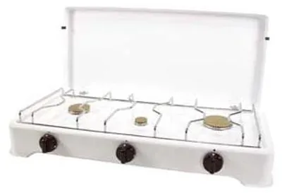Obrázok produktu pre Plynový varič s 3 horákmi a vekom – 57 x 33 x 10 cm (v).