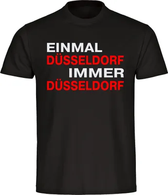 Produktbild von multifanshop Kinder T-Shirt - Düsseldorf - Einmal Immer, schwarz, Größe 164