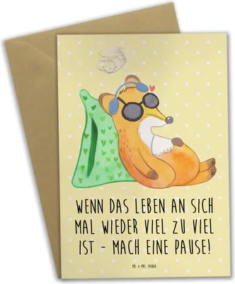 Produktbild von Mr. & Mrs. Panda valentinstagskarte Fuchs  Neurodiversität - Gelb Pastell - Geschenk, PEM, weihnachtskarten, einladungskarten, glückwunschkarten, babykarte, Klappkarte