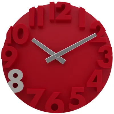 Produktbild von JVD HC16.4 Wanduhr Quarz analog rot modern