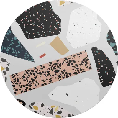 Produktbild von Abstraktes Mosaik – Bodenschutzmatte – Stuhlunterlage – Bürostuhlmatte – Rutschfeste Bodenmatte – Schutzmatte für Hartboden – fi 100 cm