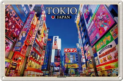 Produktbild von Blechschild Reise 30x20cm Tokio Japan Reklametafeln