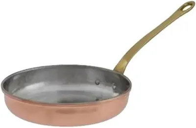 Imagen del producto de Sartén, sartén de cobre: fabricada en cobre y latón, 22 cm de diámetro