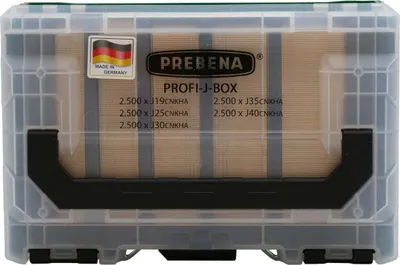 Produktbild von Prebena PROFI-J-BOX Stauchkopfnägel Brads 25 / 32 / 40 / 50 mm 12500 Stk. verzinkt geharzt