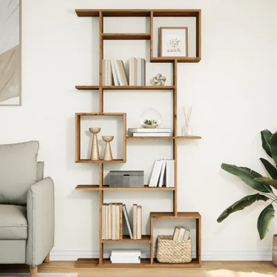 Image de Maison Exclusive - Bibliothèque en chêne artisanal 92 x 29 x 188 cm bois composite