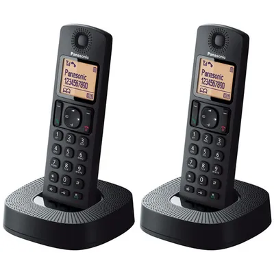 Produktbild von Panasonic KX-TGC312SPB, DECT-Telefon, Freisprecheinrichtung, 50 Eintragungen, Anrufer-Identifikation, Schwarz