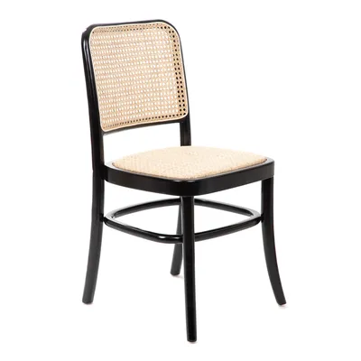 Produktbild von HOMLA LEGNO Rattanstuhl schwarz 49x45x83 cm