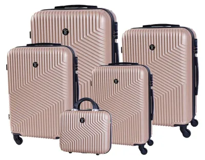 Obrázek produktu pro Cestovní kufr BERTOO Milano - champagne set 5v1