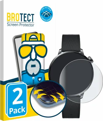 Produktbild von 2x BROTECT Fullscreen Schutzfolie für OnePlus Watch 3 (43 mm) Displayschutz Folie Fullcover Matt Entspiegelungsfolie