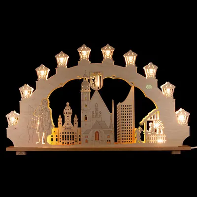 Produktbild von 3D-Schwibbogen Leipzig (66x40cm) von Saico Seiffen