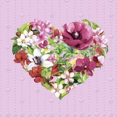 Produktbild von 192 Duni Tissue-Servietten 33 x 33 cm Moments Flower Heart 3-lagig
