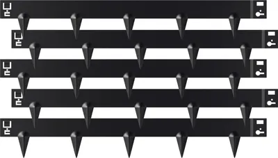 Produktbild von Aopunly Rasenkante Schnecken Abwehr Verzinkt Blumenzaun Trennrand Gartenumrandung Stahl 100x18cm 5m Schwarz