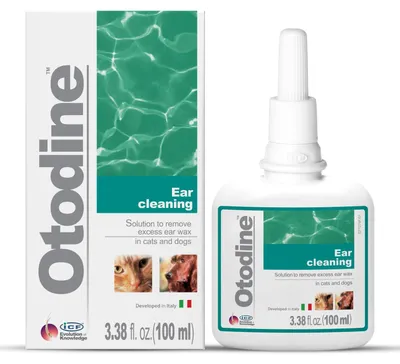 Productafbeelding van Oorreiniger hond en kat - Otodine oorreinigingsoplossing - 100 ml - Druppelflesje