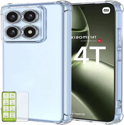 Immagine prodotto di Per Xiaomi 14T Custodia protettiva trasparente in TPU + vetro H9 da 0,26 mm