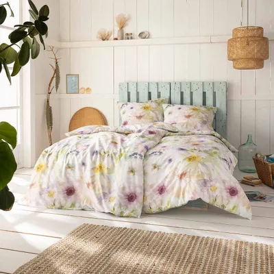 Produktbild von Estella Ateliers Mako-Satin- Bettwäsche-Garnitur Zoey  Farbe multicolor Größe 135x200+80x80