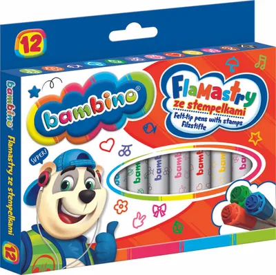 Obrázok produktu pre Pečiatkovacie perá 12 farieb Bambino