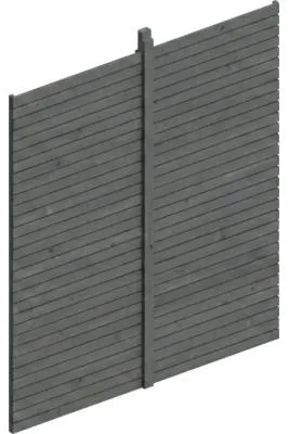 Produktbild von Rückwand Profilschalung SKAN HOLZ Friesland 363 x 200 cm schiefergrau