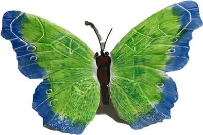 Produktbild von Gartendekoration Schmetterling aus pulverbeschichtetem Metall, 40x30 cm, wetterfest