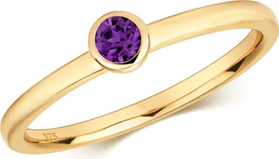 Image de Bague Femme Or 375/1000 avec Améthyste, 53 (16.9); TRS32350RSM