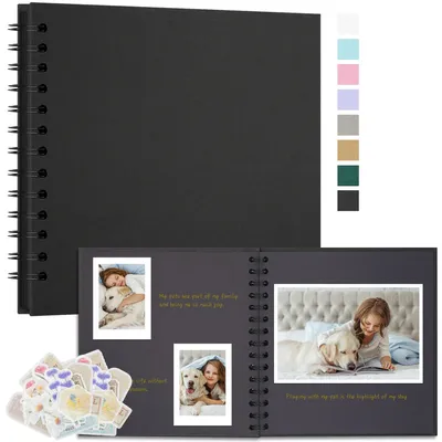 Productafbeelding van Scrapbook-Album 18x18 cm, 20 Bladen Zwart