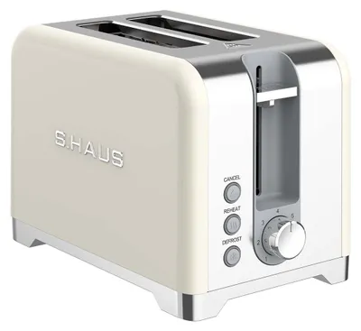 Produktbild von SWISS HAUS, Toaster für 2 Scheiben aus Edelstahl, 930 W, mit Krümelfach, Silber