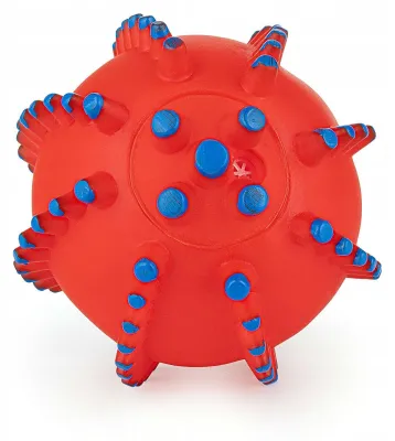 Produktbild von Happet Z826 Hundeball mit Noppen, Rot, 10,5 cm