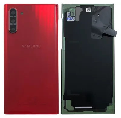 Image de Couvercle de batterie Samsung GH82-20528E pour Galaxy Note 10 N970F, couleur Rouge Aura, pièce de rechange