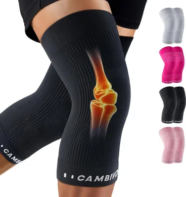 Produktbild von CAMBIVO Kniebandage Männer Damen 2 Pack, Ultraleicht & Atmungsaktiv Bandage Knie mit Reflektierendem Design zur Schmerzlinderung bei Meniskus-Beschwerden
