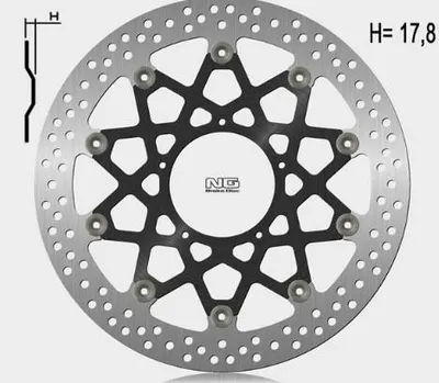 Produktbild von NG Vorderbremsscheibe rechts/links 5 Löcher von 6,25 mm für HONDA