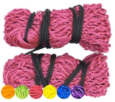 Heunetz für Pferde, 2er-Pack, 50 cm, rosa, starke Maschen